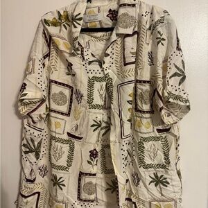 Primark Men’s Tropical Print Short Sleeve Button-Down Shirt 3XL New